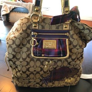 Coach poppy tartan bag
